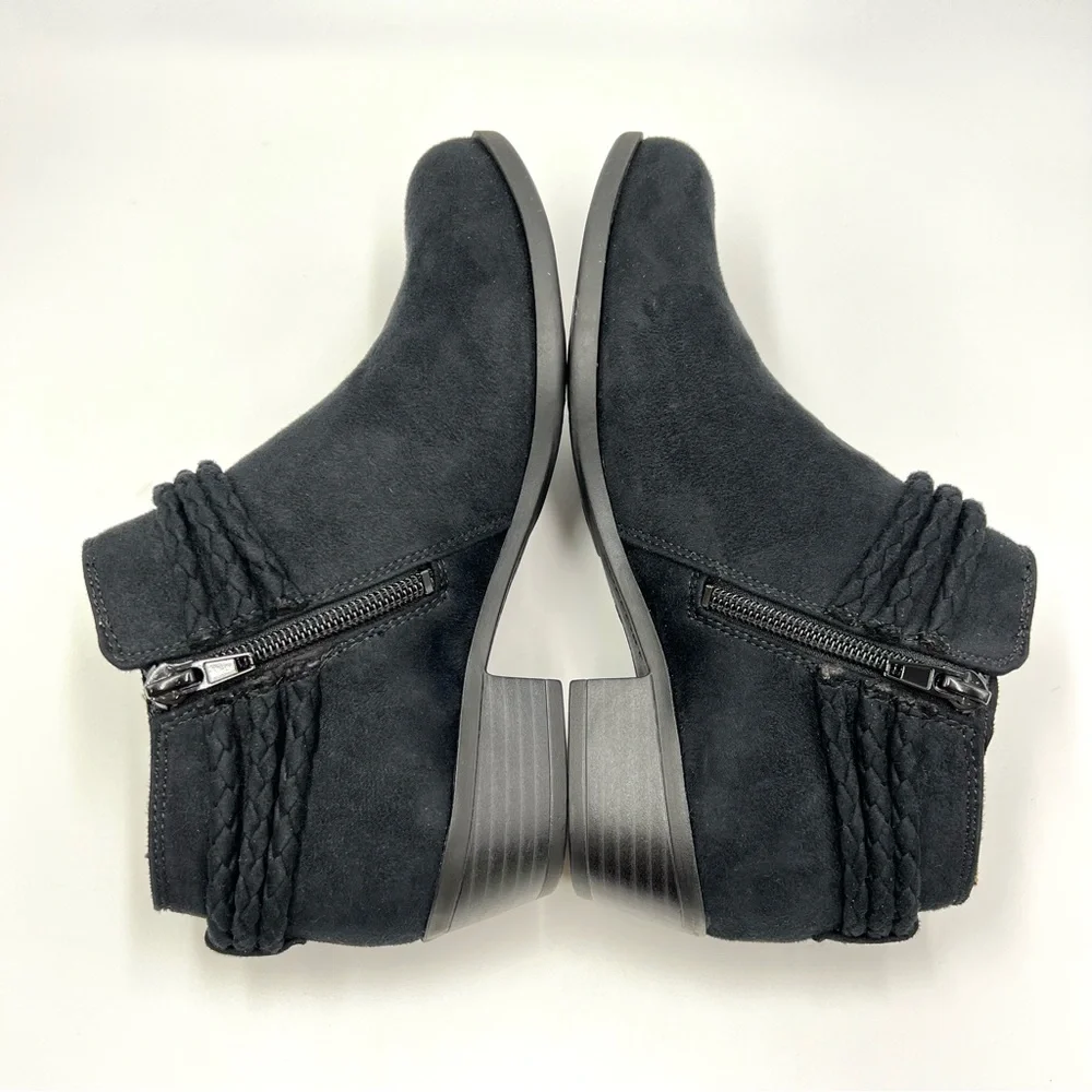 LifeStride Womens Size 6 Black Faux Vegan‎ Suede Leather Microsuede Boots Shoes